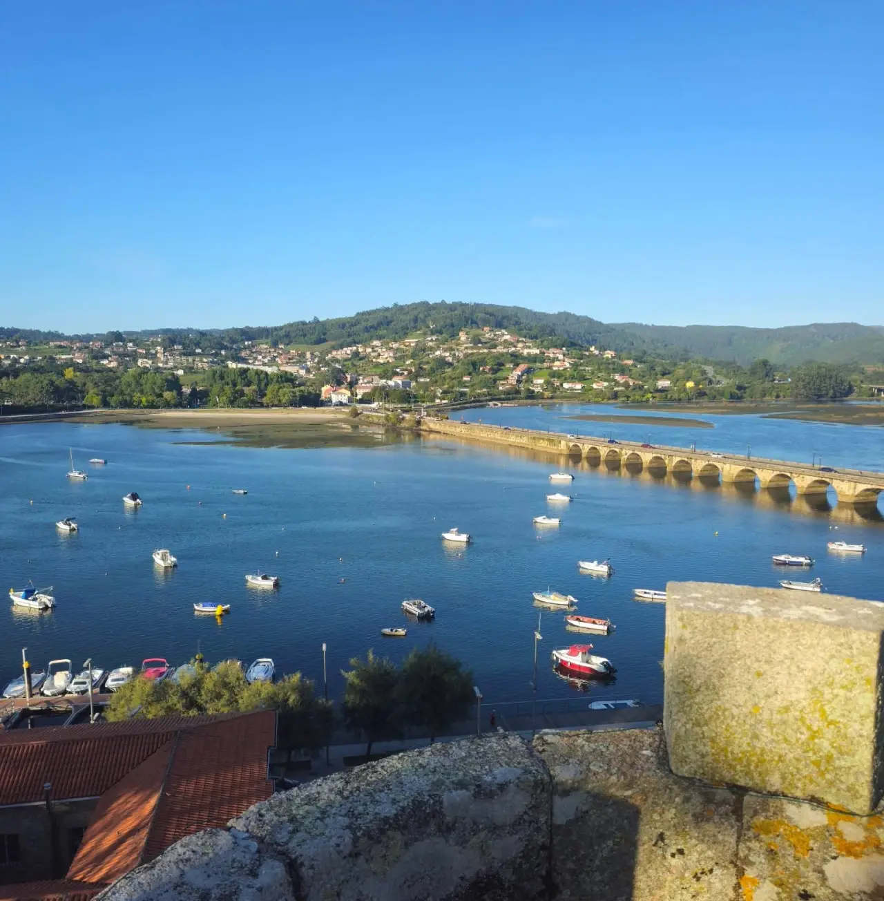 Pontedeume view along the Camino Ingles